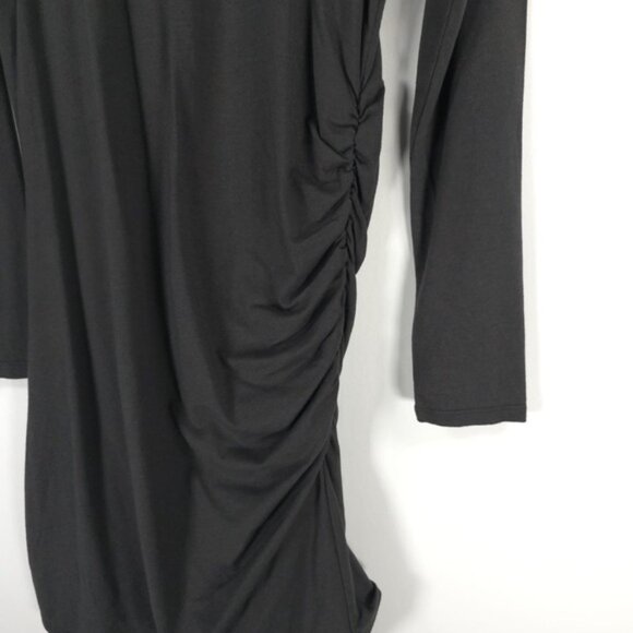 ATHLETA PIMA COTTON Blend Carefree Long Sleeve Ruched Side Sheath Dress SMALL - Picture 8 of 11
